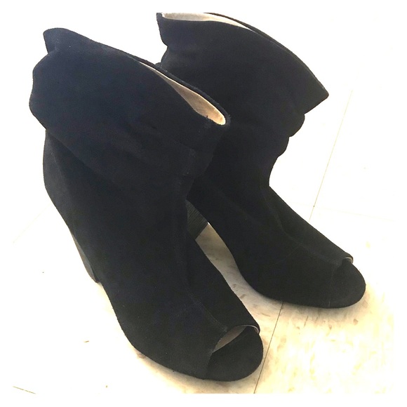 Nine West Slouch Peep-Toe Booties - Picture 1 of 5